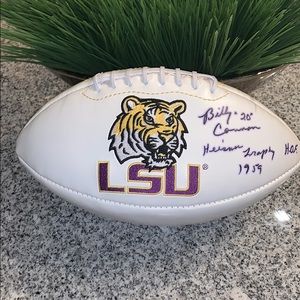 LSU football signed by Heisman 1959 Billy Cannon.